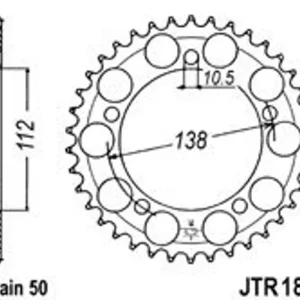 Řetězová rozeta JT JTR 1871-48 48 zubů, 530 Aktuální