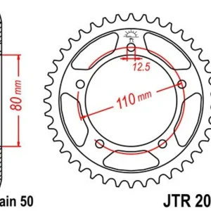 Akce Řetězová rozeta JT JTR 2010-40 40 zubů, 530