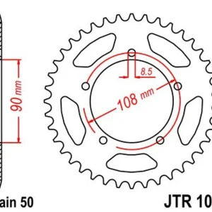 Řetězová rozeta JT JTR 1022-40 40 zubů, 530 Značkový