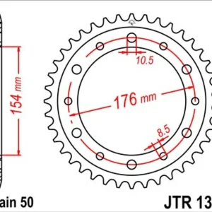 Řetězová rozeta JT JTR 1340-45 45 zubů, 530 Levný