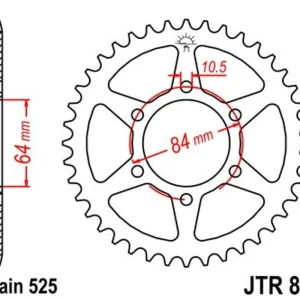 Časově Omezené Řetězová rozeta JT JTR 812-41 41 zubů, 525