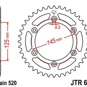 Cenová Bomba Řetězová rozeta JT JTR 698-44 44 zubů, 520