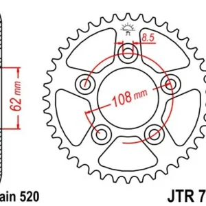 Aktuální Řetězová rozeta JT JTR 701-42 42 zubů, 520