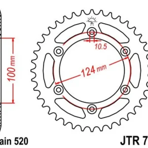 Cenově Výhodný Řetězová rozeta JT JTR 735-37 37 zubů, 520