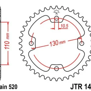 Bezpečná Platba Řetězová rozeta JT JTR 1415-40 40 zubů, 520