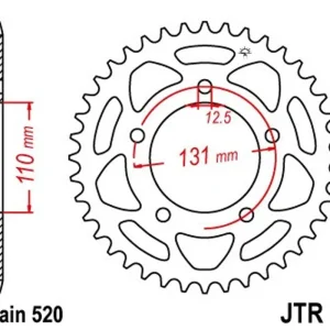 Cenově Výhodný Řetězová rozeta JT JTR 75-43 43 zubů, 520