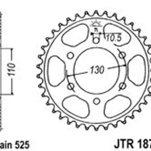 Doprava Zdarma Řetězová rozeta JT JTR 1876-45 45 zubů, 525