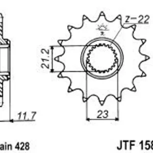 Dokud Zásoby Vydrží Řetězové kolečko JT JTF 1589-19 19 zubů, 428